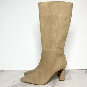 Vince Camuto Tressara Tan Suede Tall Boot 10M